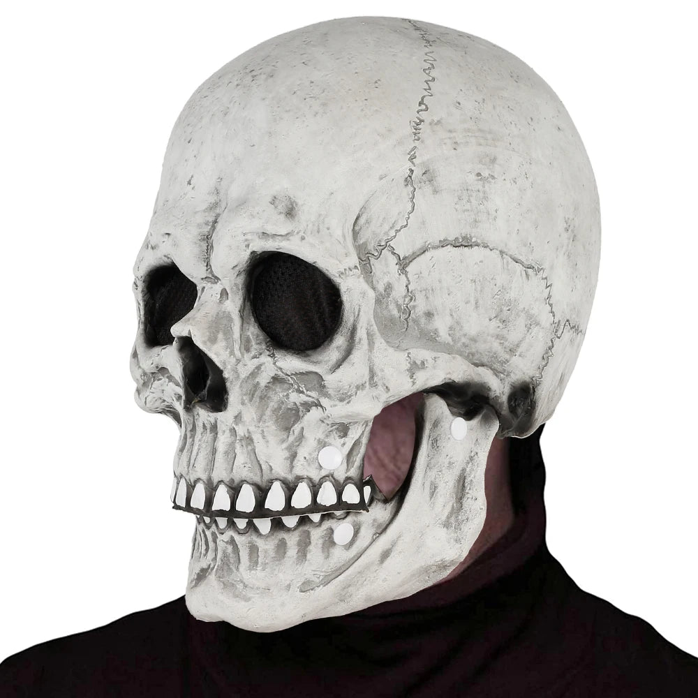 Halloween Mask Movable Jaw Full Head Skull Mask Halloween Decoration Horror Scary Mask Cosplay Party Decor 2021 Skull Helmet