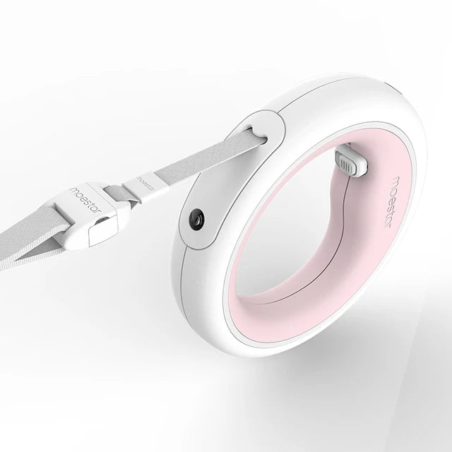 MOESTAR UFO 2.6m Retractable Pet Leash Rechargeable LED Night Light 50kg Static Tension Dog Traction Rope