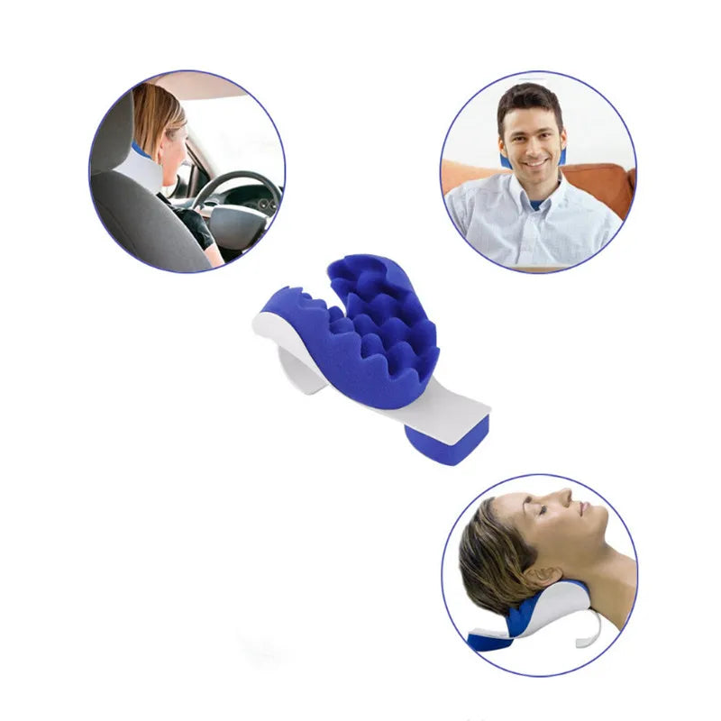 Relaxed Neck Support Pillow Tension Reliever  Massager Head Neck Shoulder Relax Muscle Tension Relieves Tightness Soreness Tool