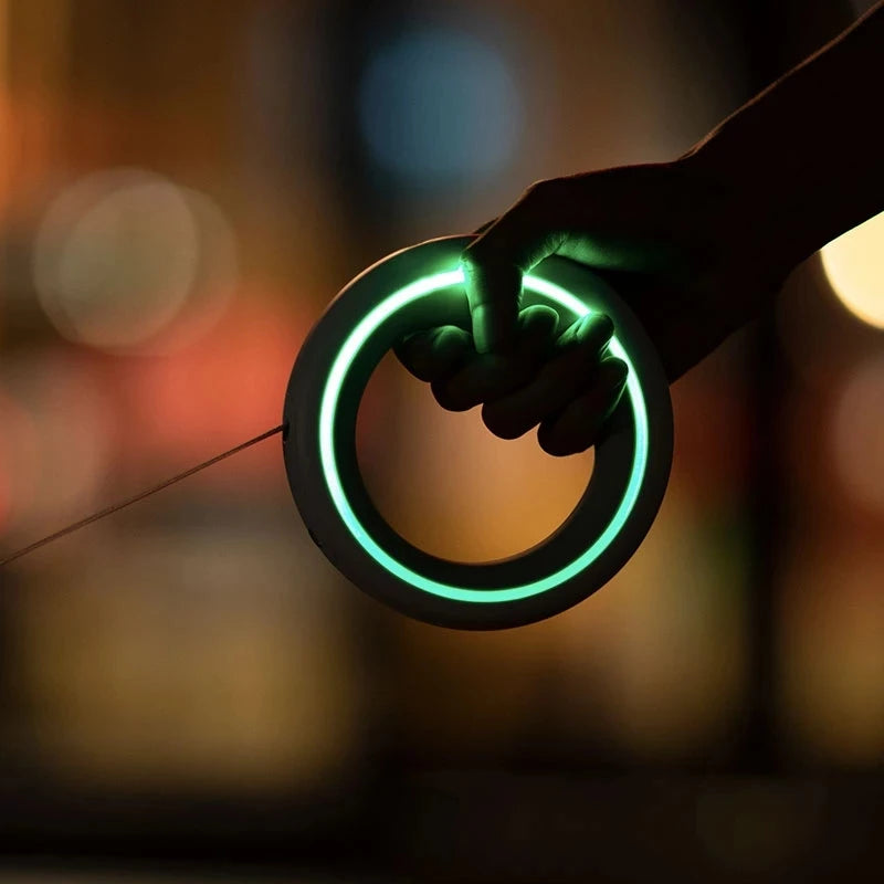 MOESTAR UFO 2.6m Retractable Pet Leash Rechargeable LED Night Light 50kg Static Tension Dog Traction Rope