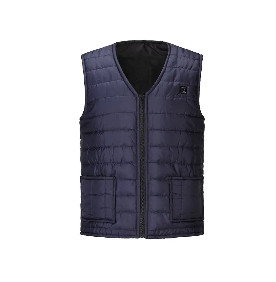 Men Motorcycle Rider Heated Vest  Autumn winter Smart heating Cotton Vest Heated V neck vest Women Outdoor Vest Winter Warm vest