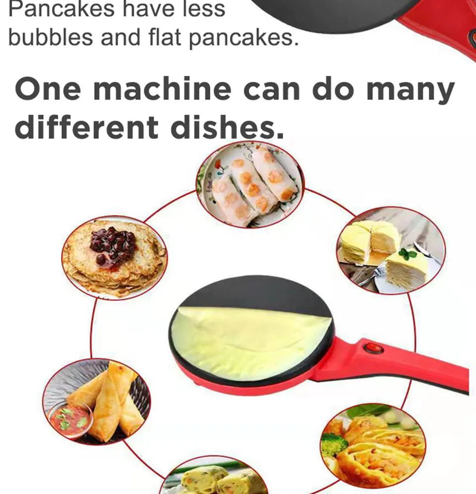NEW 2026Electric Crepe Maker Pizza Pancake Machine NonStick Griddle Baking Pan Cake Machine Kitchen Appliance Cooking Tools 220V
