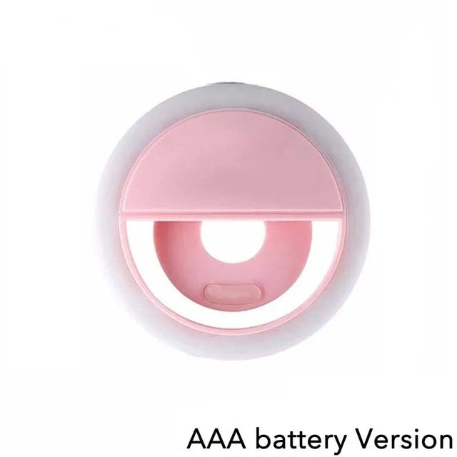 Mobile Phone Selfie Ring Lens 3-level Brightness Portable Fill Light Lamp Clip-on For Smartphone Light