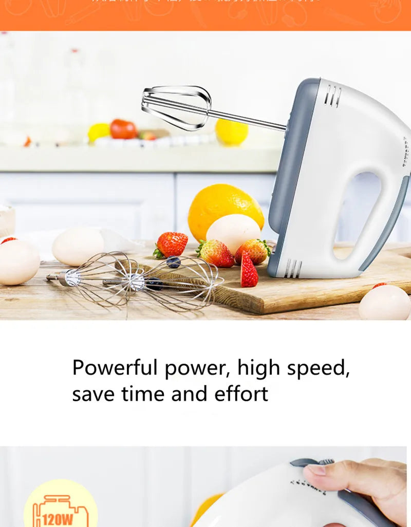 Multifunctional 7 Speed Egg Beater Mini Mixer Electric Food Blender Mixer Automatic Cream Food Cake Baking Dough Mixer