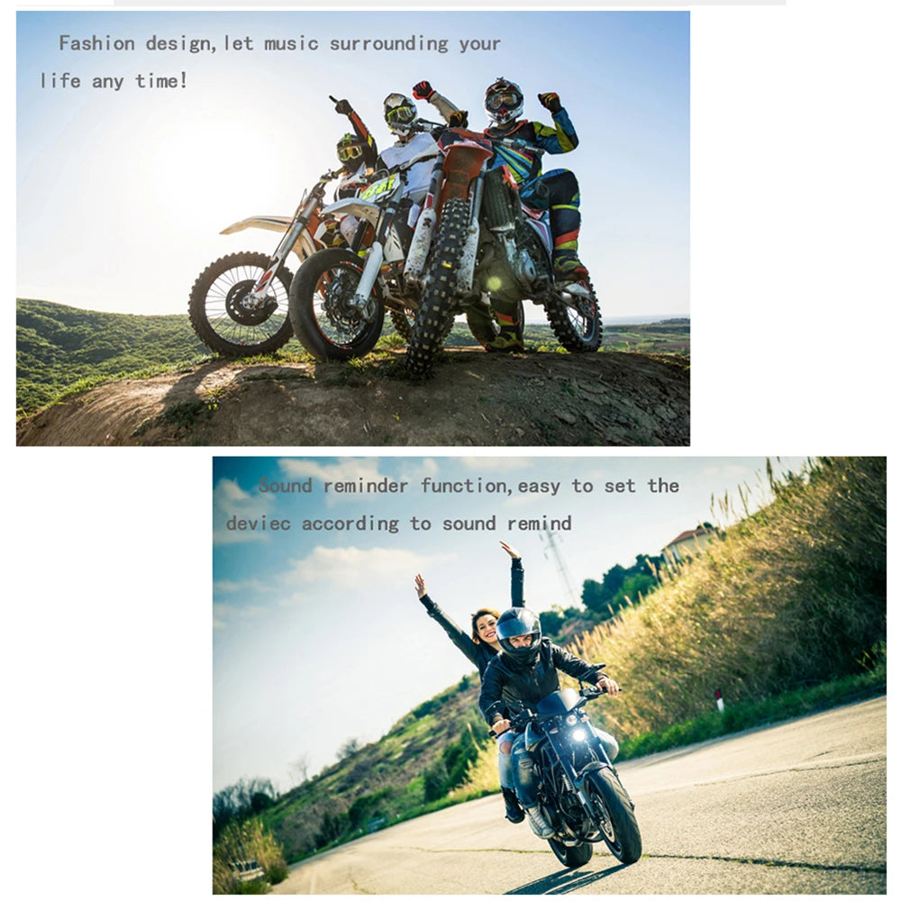 Motorcycle Helmet Headset Bluetooth 5.0+CSR Earphones 2000mah Battery Anti-interference Handsfree For Full/Half Face Helmet