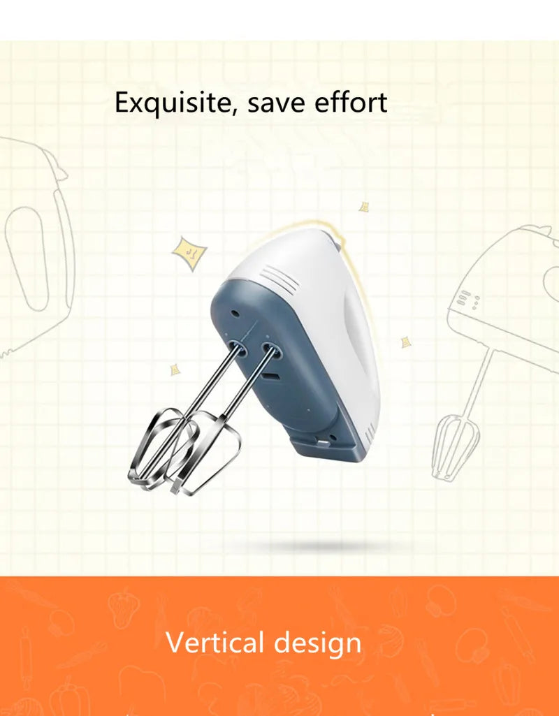 Multifunctional 7 Speed Egg Beater Mini Mixer Electric Food Blender Mixer Automatic Cream Food Cake Baking Dough Mixer