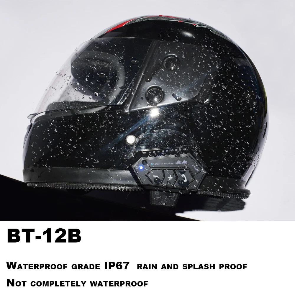Motorcycle Helmet Headset Bluetooth 5.0+CSR Earphones 2000mah Battery Anti-interference Handsfree For Full/Half Face Helmet