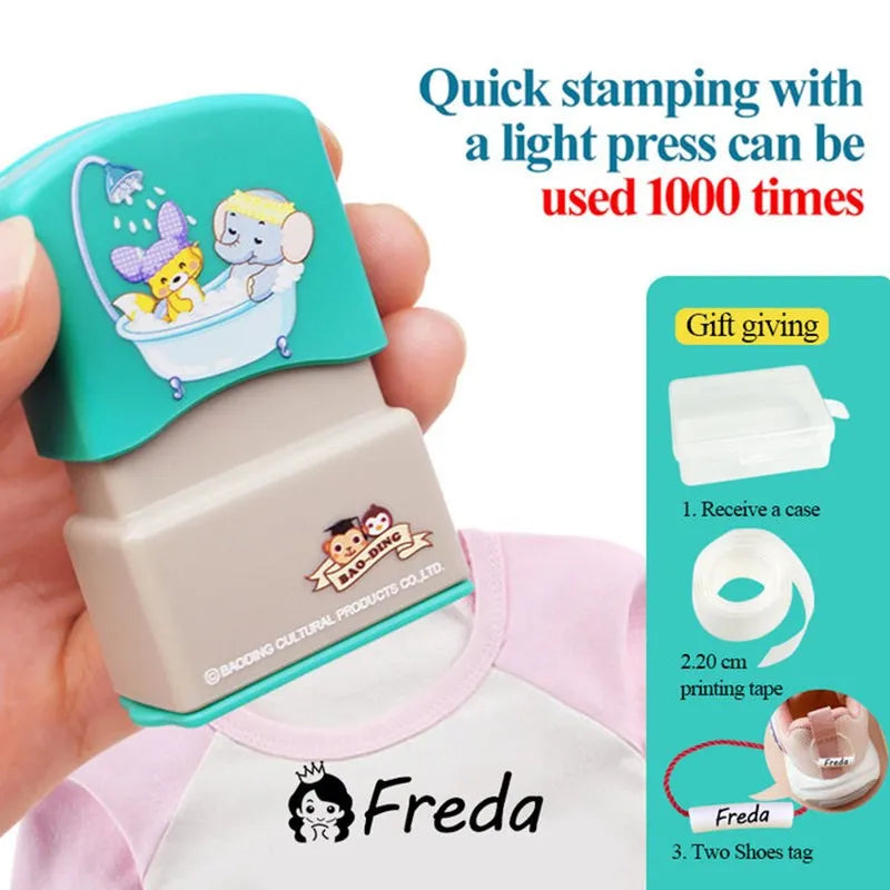 Custom-Made Baby Name Stamp DIY For Children Name Seal Student Clothes Chapter Not Easy To Fade Security Name Stamp Sticker
