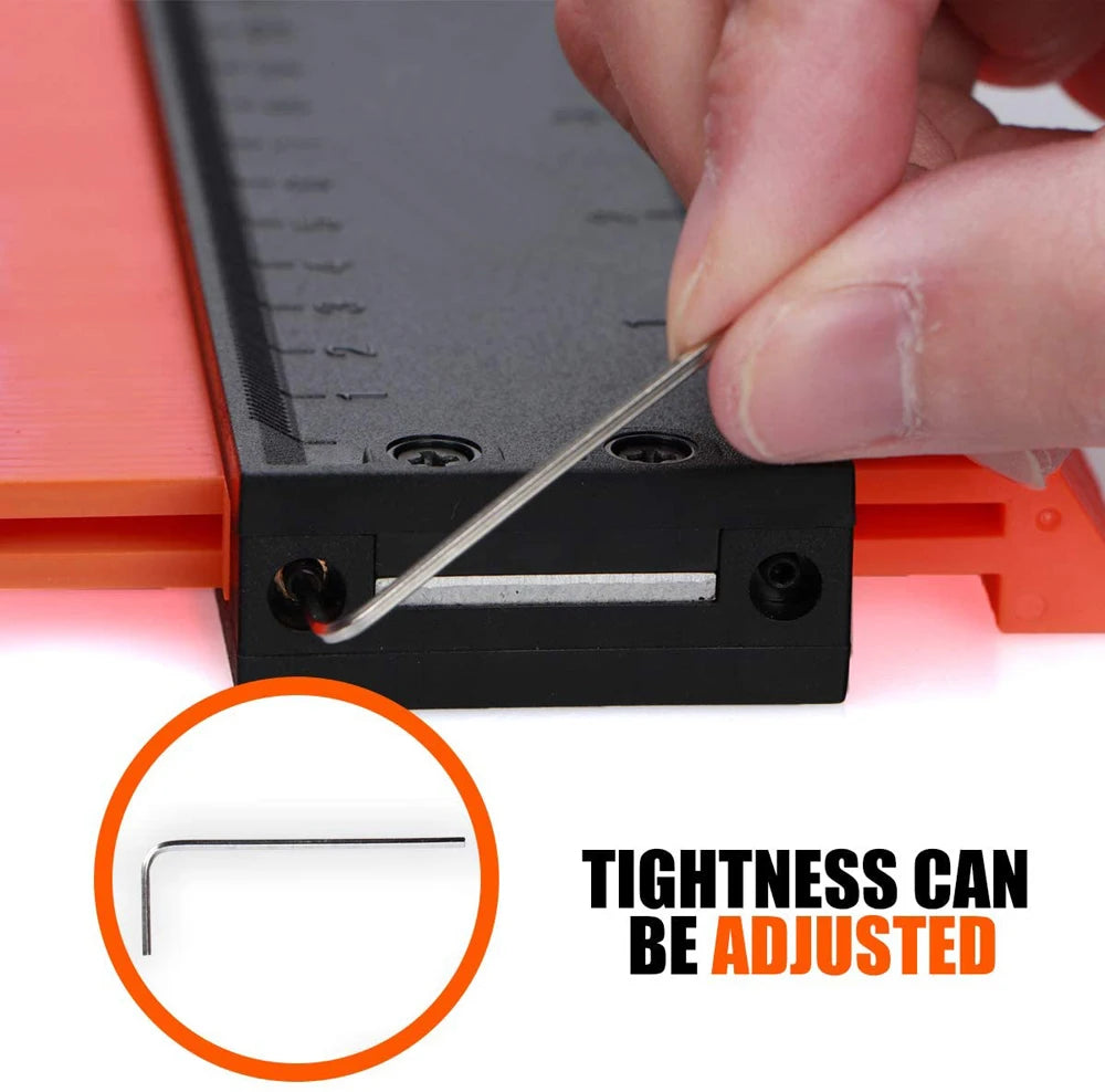 Contour Gauge Profile Duplicator Tool Adjustable Lock Alloy Edge Copy Shaping Wood Measure Ruler Laminate Tiles Wood Marking