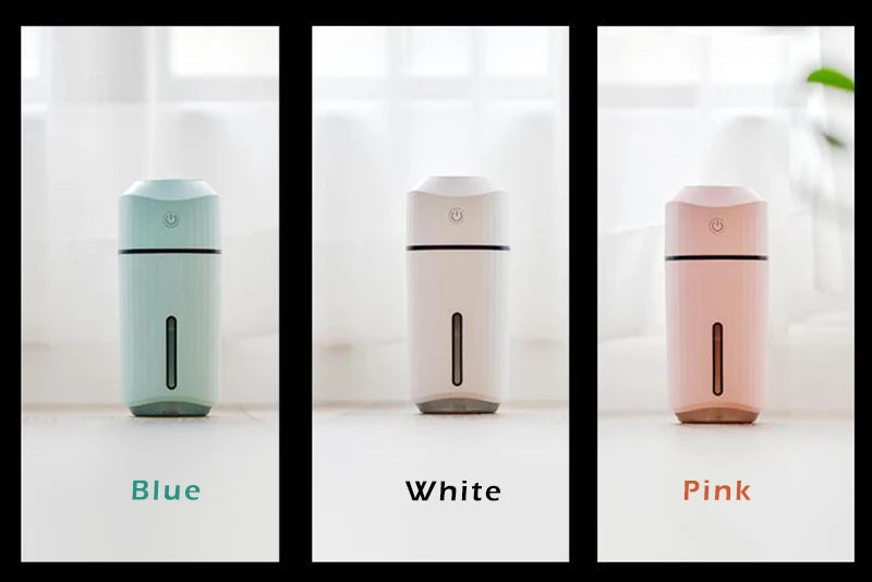 Car with LED Light Cold Fog Adjustable Brightness Fog Mode Humidifier Humidifier Aroma Diffuser for Car Home Office Desk