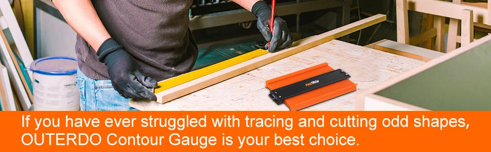 Contour Gauge Profile Duplicator Tool Adjustable Lock Alloy Edge Copy Shaping Wood Measure Ruler Laminate Tiles Wood Marking