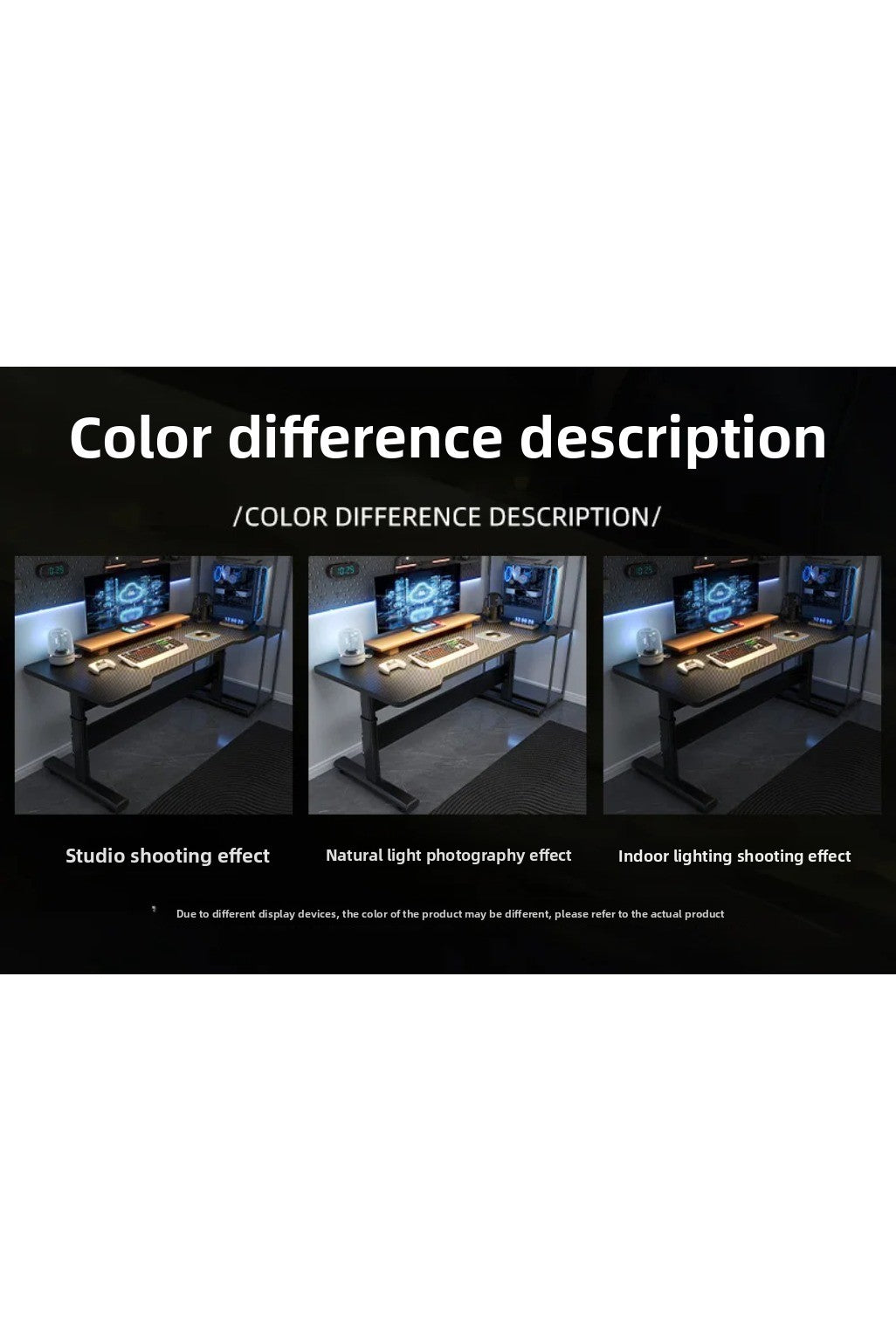 Height Adjustable Gaming Desk Electric Standing Computer Table Carbon Fiber Wide Desktop for Home Office E-sports Setup