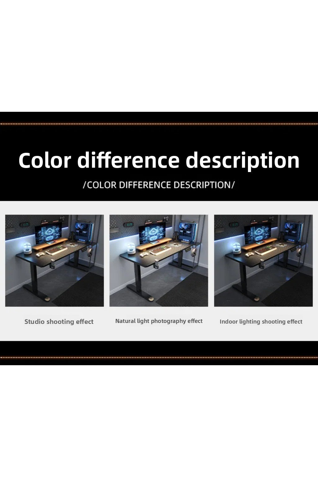 Height Adjustable Gaming Desk Electric Standing Computer Table Carbon Fiber Wide Desktop for Home Office E-sports Setup
