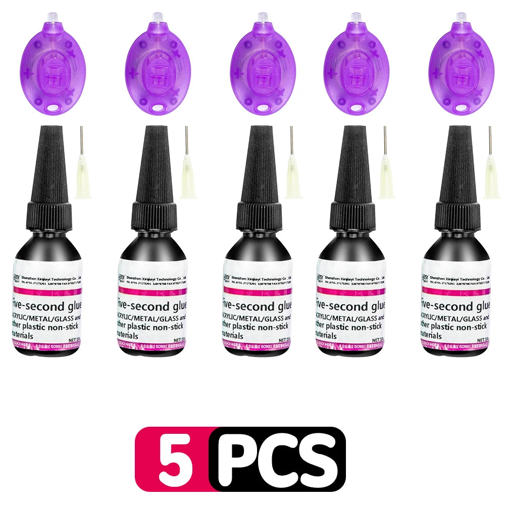 UV Light Glue Super Glue 5 Seconds Fix Adhesives Sealer Glass Metal Plastic Model Data Lines Crack Caulk High Temperature Repair