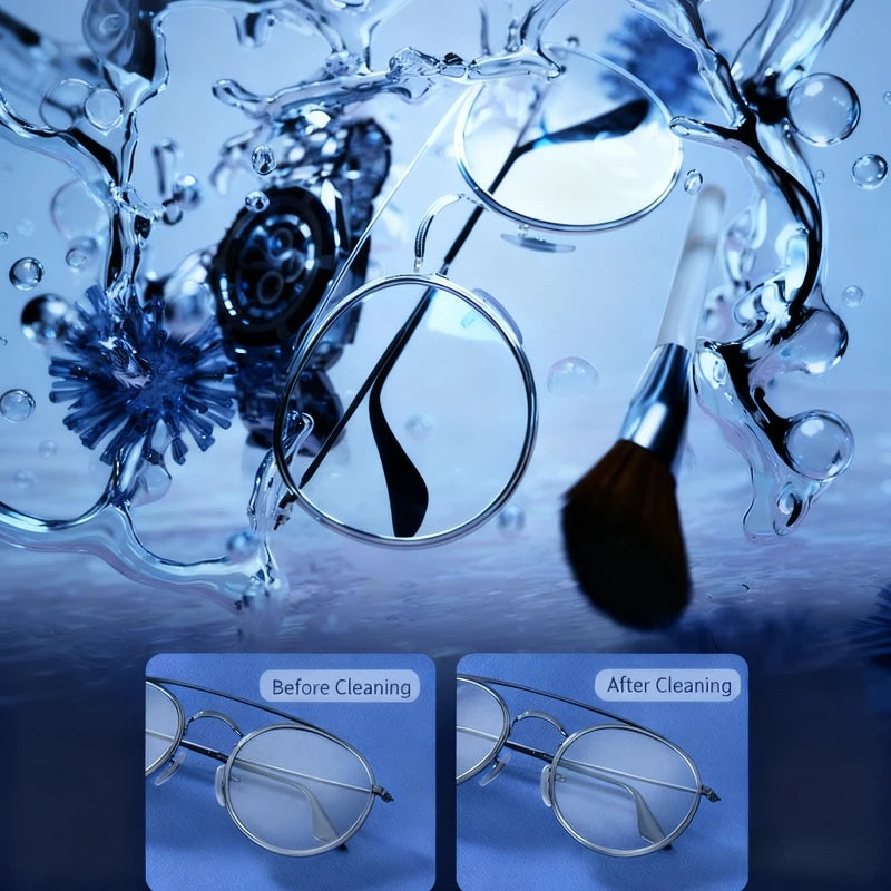 High Frequency Vibration Jewelry Cleaner 360° Automatic Deep Cleaning Tool Portable USB Rechargeable for Rings Watches Glasses