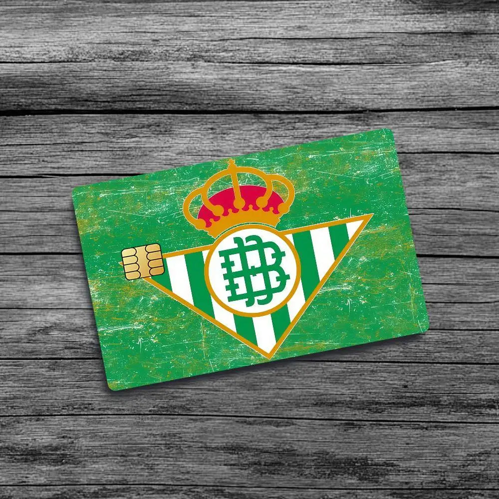 Football R-Real B-Betis Bank Credit Cards Bus Pass Stickers Cool Decoration Waterproof 4PCS Card