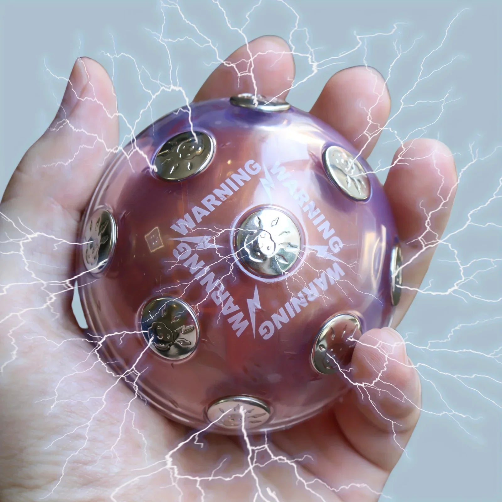 Novelty Toy Safe Electric Shocking Ball Shock Glowing Ball Stress Relief Auto Off Prank Trick Magnetic Ball Holiday Party Game