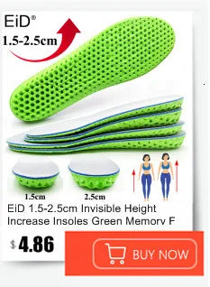 EiD 2cm 3cm 4cm Silicone Invisible Height Increase Insole Height Lift Taller 2in1 Soft Sock Shoes Pad for Men Women dropshipping