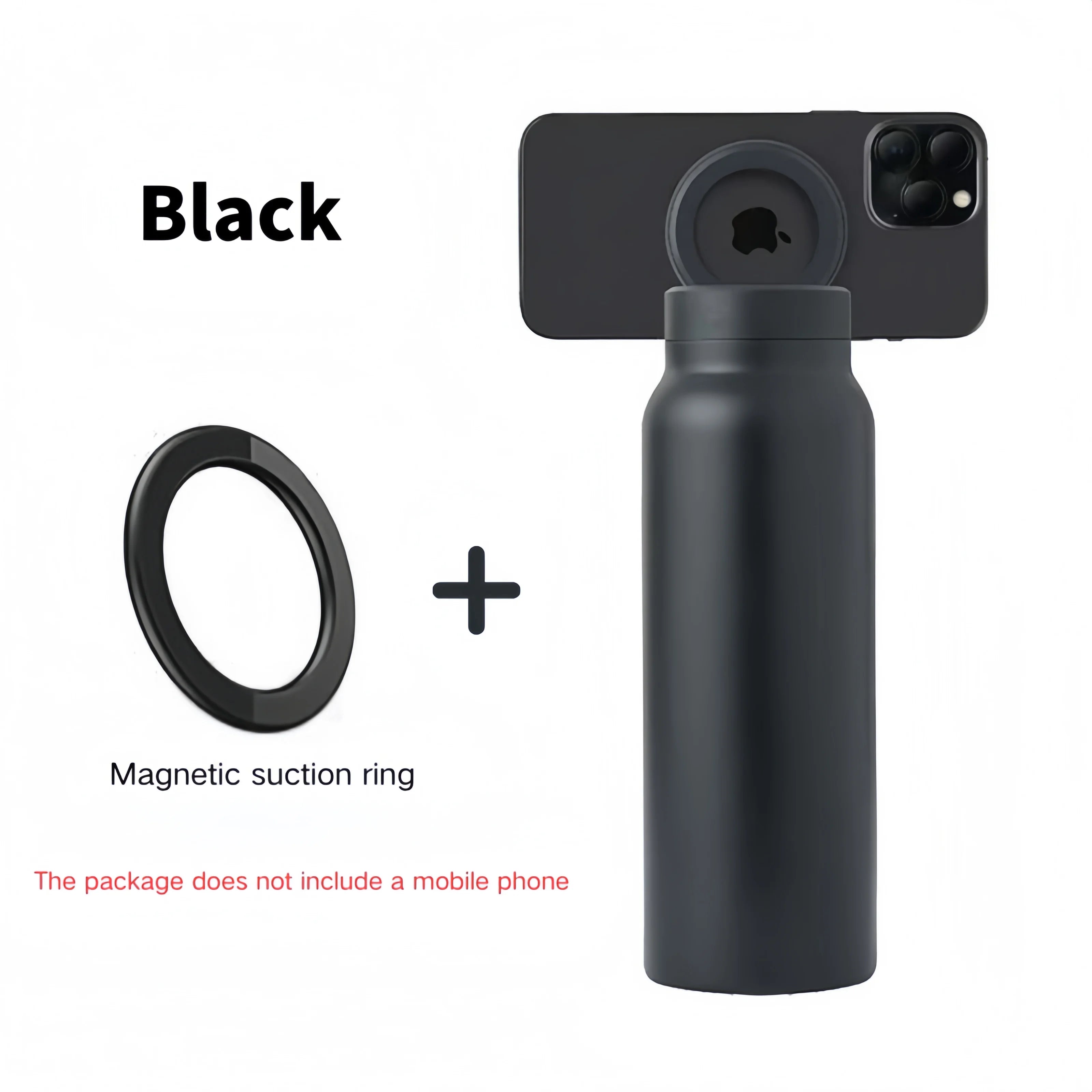 24 Oz Insulated Stainless Steel Sports Water Bottle With Straw Outdoor Insulated Water Mug With Magnetic Phone Holder Thermos