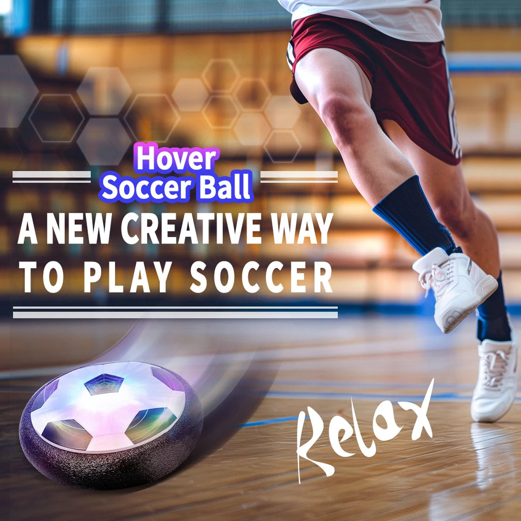 7″ Hover Soccer Ball Kids Toys, Electric Floating Football with LED Music, Soccer Ball Indoor Game for Children, Birthday Gift