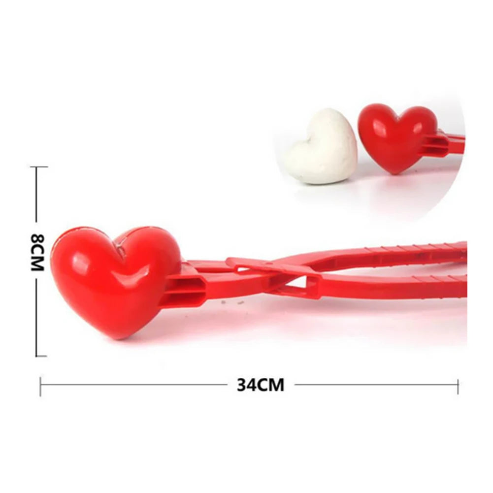 Snowball Maker Clip for Kids Adult Heart Snowflake Duck Shape Clip Tongs for Outdoor Sand Snow Ball Mold Toys Fight Sports Toys