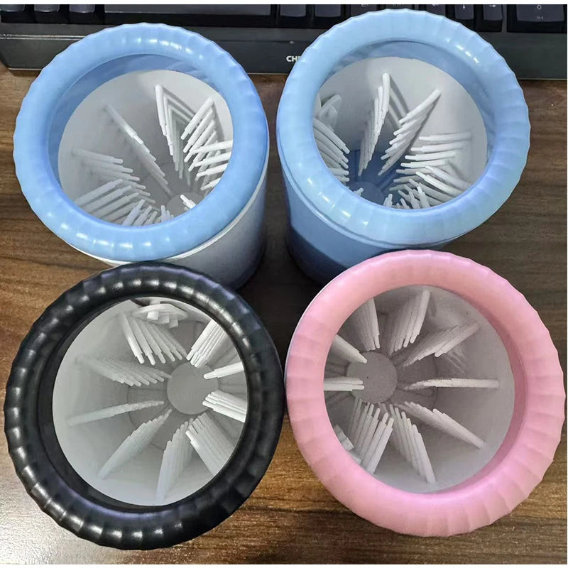 Pet Paw Cleaner Cup Automatic Dog Foot Washer with 360° Rotating Silicone Brush Portable Cleaning Tool for Bathing & Grooming