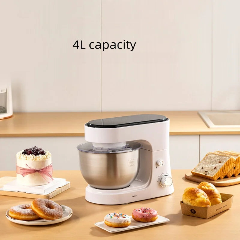 4L Chef machine household small dough kneader dough mixer electric cream whipping countertop egg beater