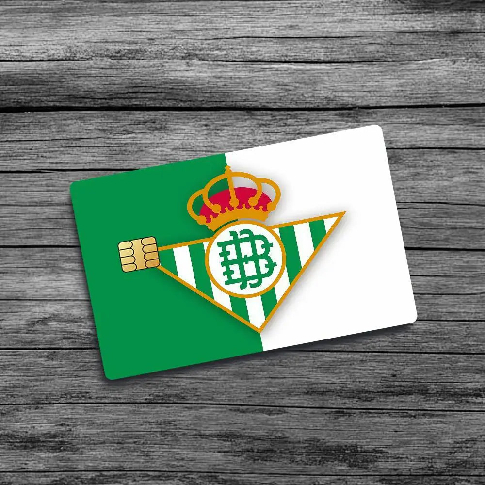 Football R-Real B-Betis Bank Credit Cards Bus Pass Stickers Cool Decoration Waterproof 4PCS Card