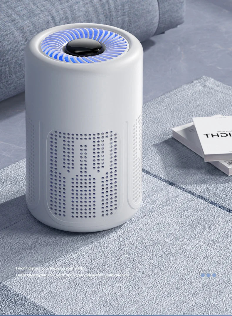 Mini Desktop Air Purifier HEPA Filter With Negative Ion Technology Eliminates Formaldehyde Odors Smoke And Dust Particles