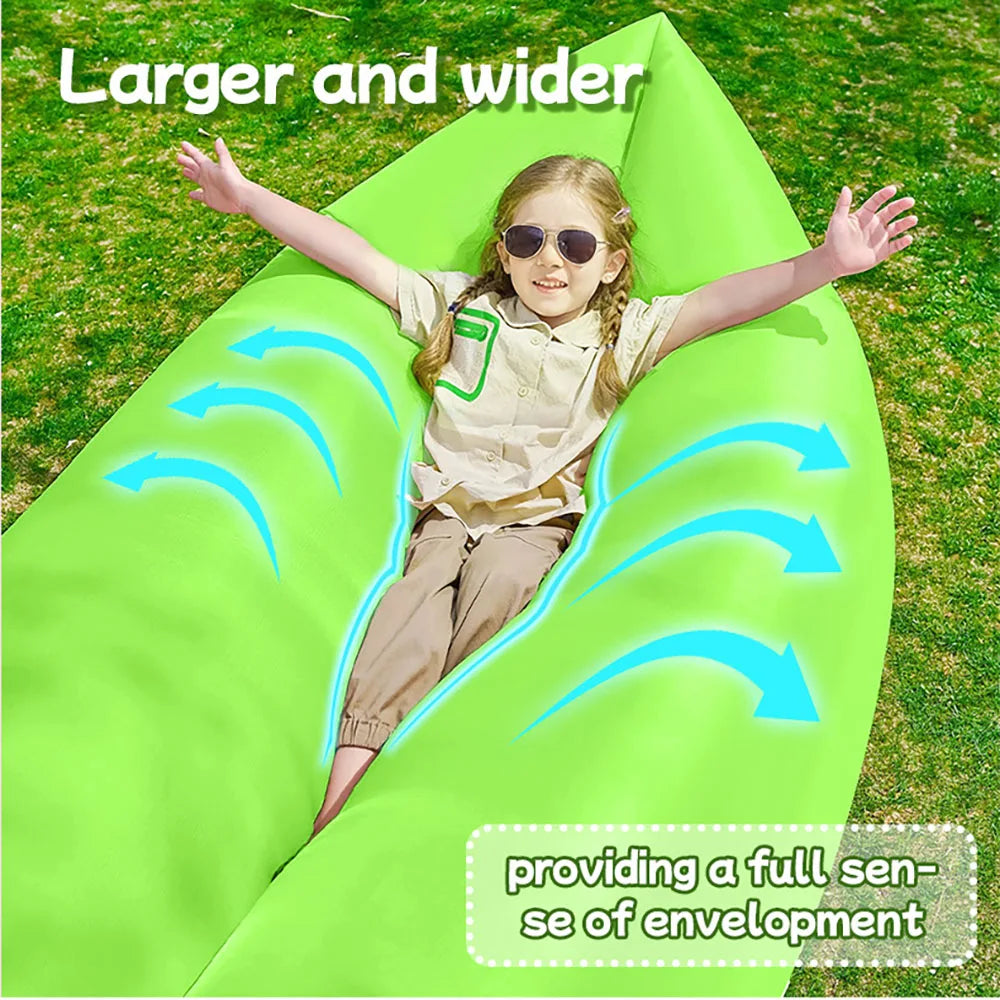 Multi Colored Single Lazy Inflatable Sofa Portable Outdoor Beach Air Sofa Bed Folding Camping Sleeping Bag for Comfortable Rest