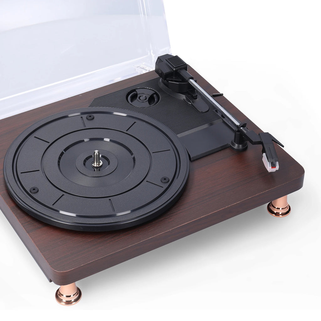 Retro Vinyl Record Player Record Player with Dustproof Cover Classic Nostalgic Style Record Player EU/US Plug Record Player