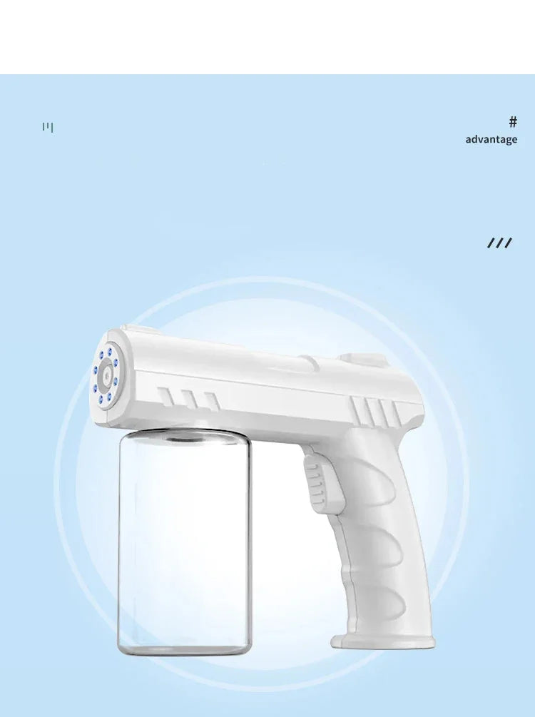 NEW Style 280Ml Barber Sprayer Bottle Wireless Electric USB Nano Blue Light Steam Spray Gun Garden House