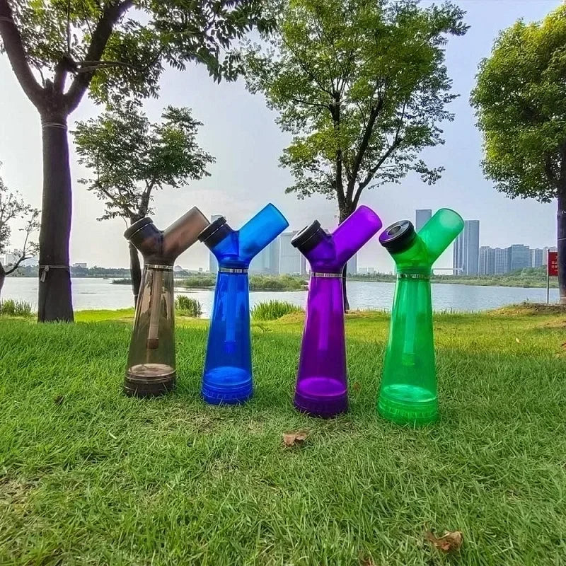 JOK JUK Acrylic Water Smoking Pipe with Dry Herb Grinder Protable Handheld Hookah Kettle Tobacco Shop Smoke Grass Accessories