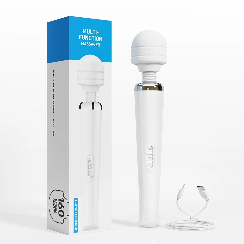 Powerful Magic Wand Vibrator for Women Big AV Body Massager G Spot Clitoris Stimulator USB Charging Adult Sex Toys for Woman