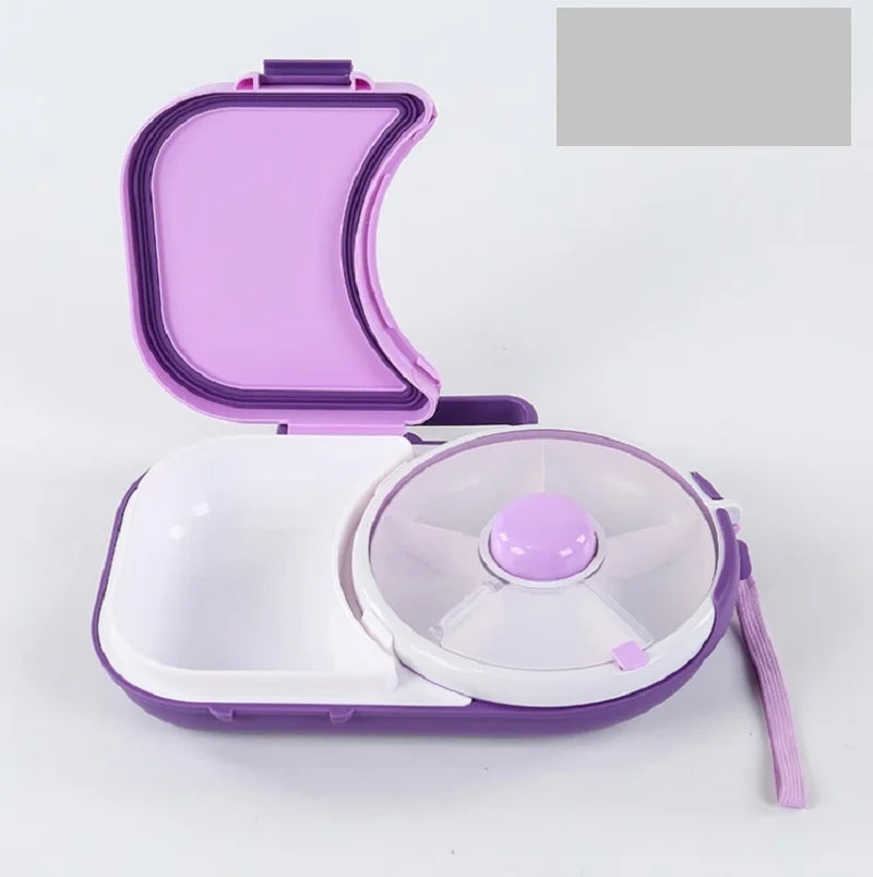 Rotating Lunch Box, Portable Children's Snack Rotating Fruit Plate When Going Out