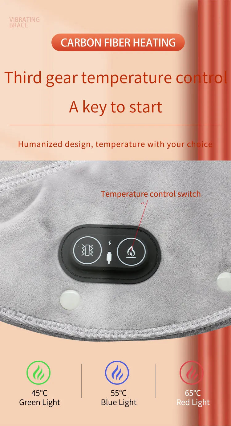 Electric Shoulder Neck Vibrating Massager Wrap Thermal Shoulder Back Warmer Heated Scarf USB Cervical Brace Relief Fatigue Tool