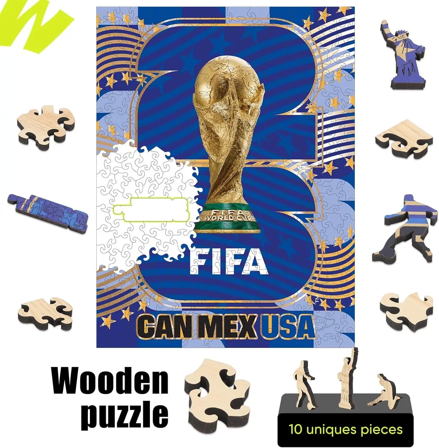 FIFA World Cup 2026 Limited Edition Collector's Wooden Puzzle 300PC Adult Puzzles with Gift Box for True Fans Official Licensed