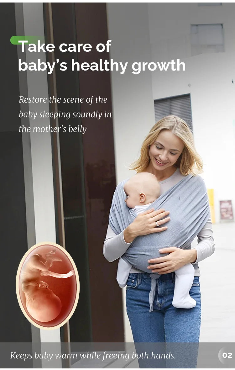 Ergonomic Baby Backpack Newborn Sling with Backpack Straps Outdoor Parenting X-shaped Support Comfortable Baby Carrier