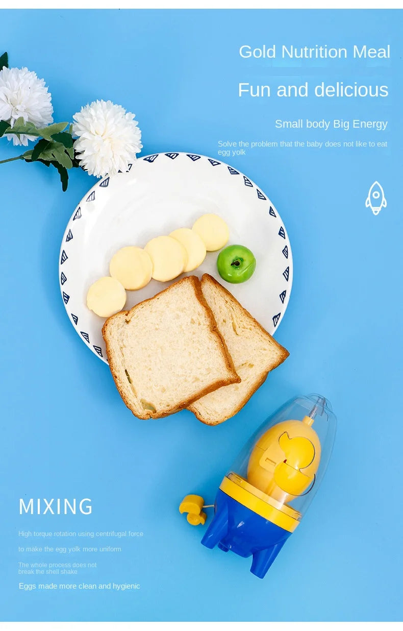 Manual Golden Egg Puller Scrambler Household White Yolk Mixer Kitchen Tool Mix Manual Scrambler Convenient Without Breaking Eggs