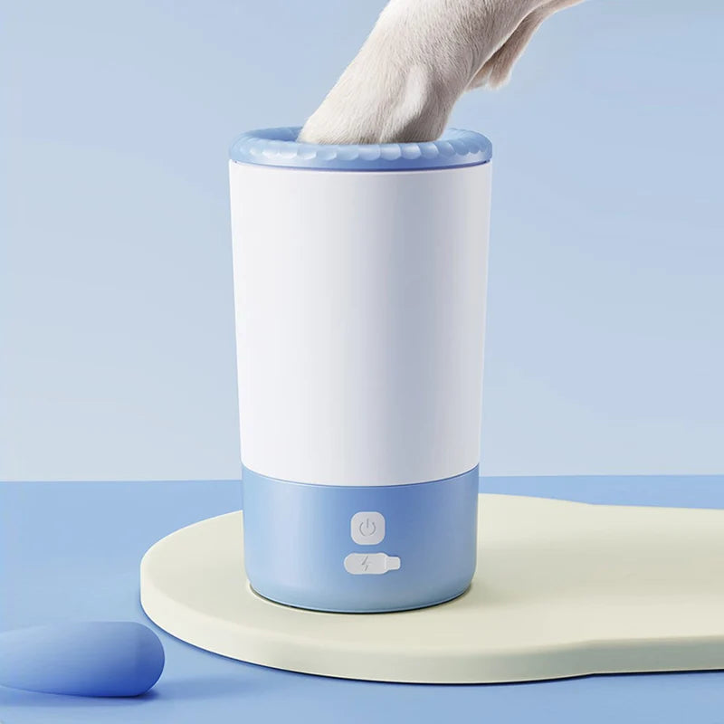 Pet Paw Cleaner Cup Automatic Dog Foot Washer with 360° Rotating Silicone Brush Portable Cleaning Tool for Bathing & Grooming