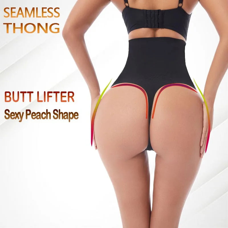 Women's High Waist ThongT-backCross X Shaping Tummy Control Panties Strong Body Shaping Waist Cincher Hip Lifter Seamless