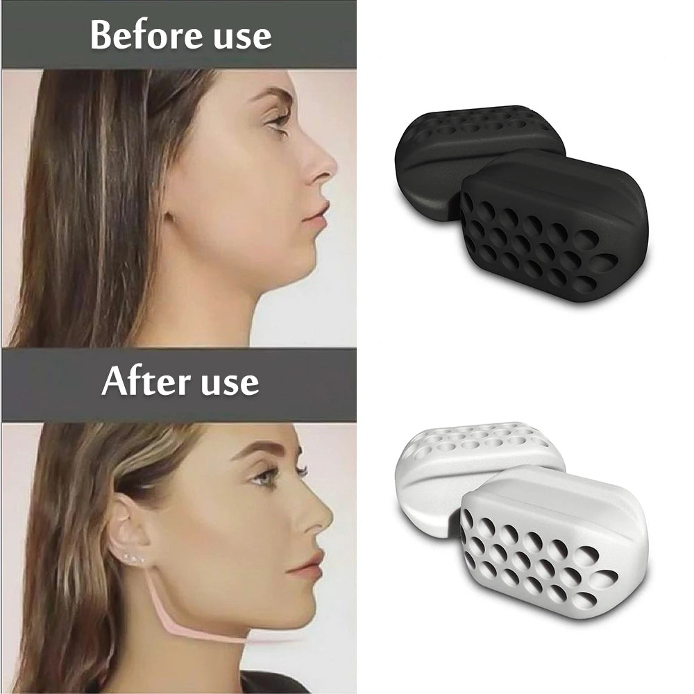 Jaw Exerciser Exercise Face Line Chin Neck Ball Trainer Silicone Workout Exercises Masseter Strengthener Strap Facial