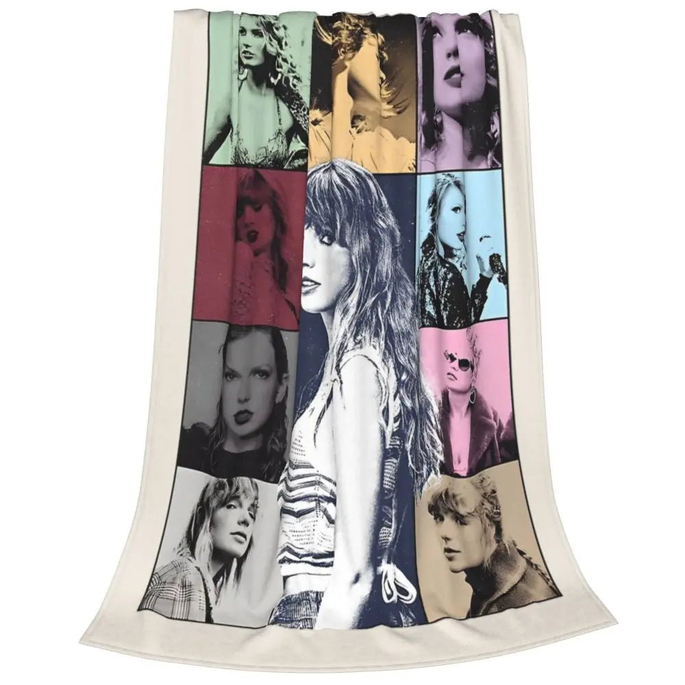 The Eras Tour Blanket Flannel Print Tayloring Portable Lightweight Thin Throw Blankets for Bedding Outdoor Quilt