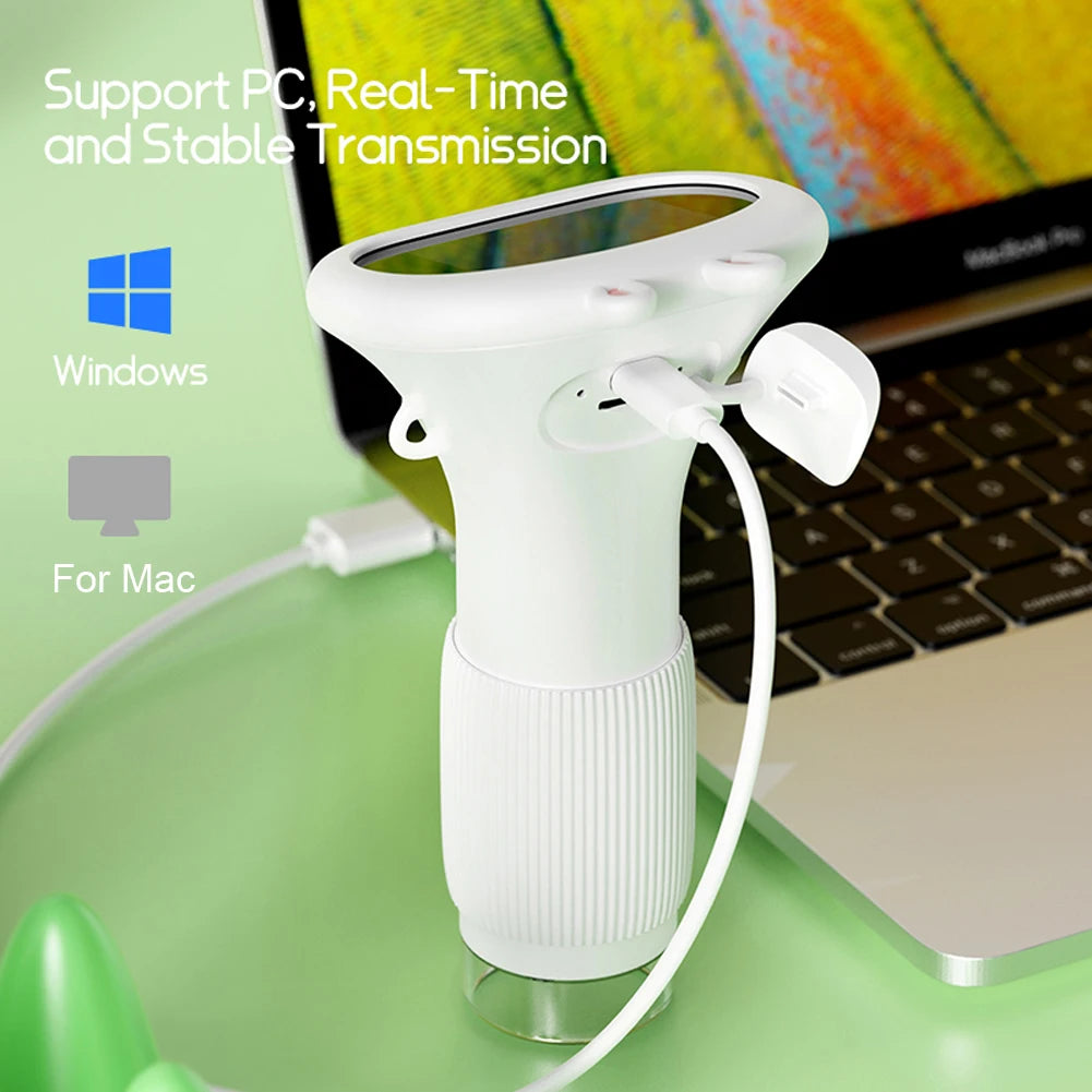 1000X Handheld Digital Microscope 2 Inch IPS Screen Children Biological Insect Coin Magnifier 2MP Lens Mini Portable Microscopes