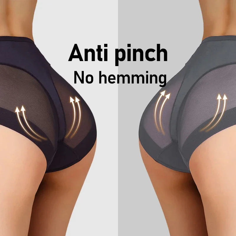 3PCS/SET Women Bodyshorts Body Shaping Panties Female Pants Breathable Mesh Intimates High Elastic Control Seamless Briefs