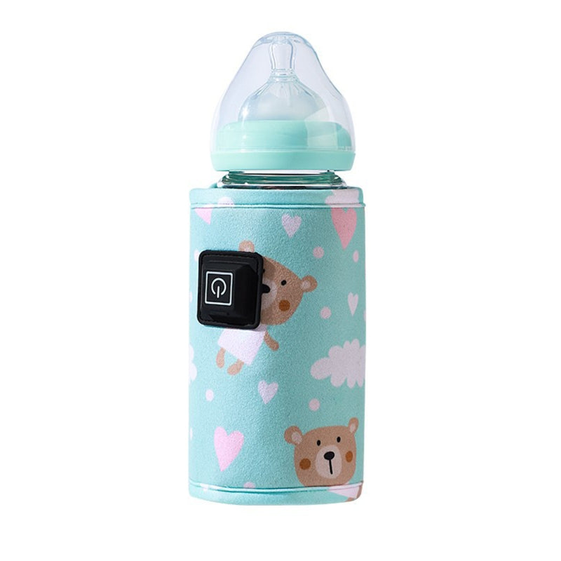 Portable USB Baby Bottle Warmer 5V 2A Heating Travel Milk Warmer Adjustable Temperature Control Breast Milk Heater Bag