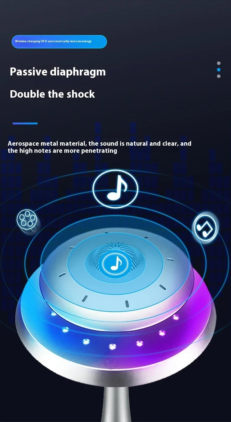 Creative Floating Bluetooth Speaker Magnetic Levitation UFO Gift for Kids 360 Degree Levitating Smart Audio Wireless 3D Surround