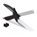 Food Cutter Scissor with Built-in Cutting Board for Vegetables Fruit Food Slicer Poultry Chopper Stainless Steel Kitchen Chopper