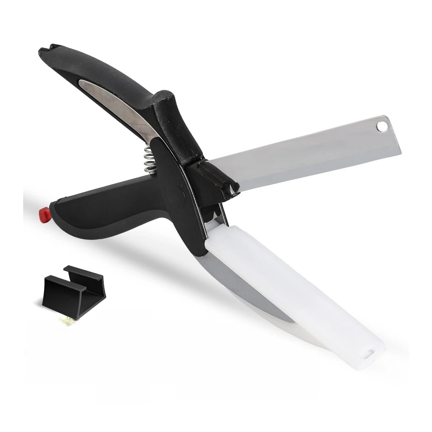 Food Cutter Scissor with Built-in Cutting Board for Vegetables Fruit Food Slicer Poultry Chopper Stainless Steel Kitchen Chopper