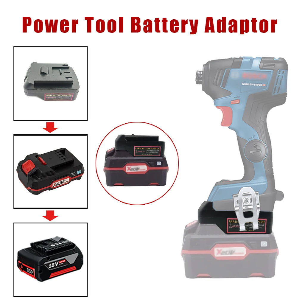 Battery Adapter Converter for Parkside 20V Lithium Batteries Compatible with For Bosch BAT Series 18V Lithium Battery Power Tool